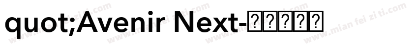 quot;Avenir Next字体转换